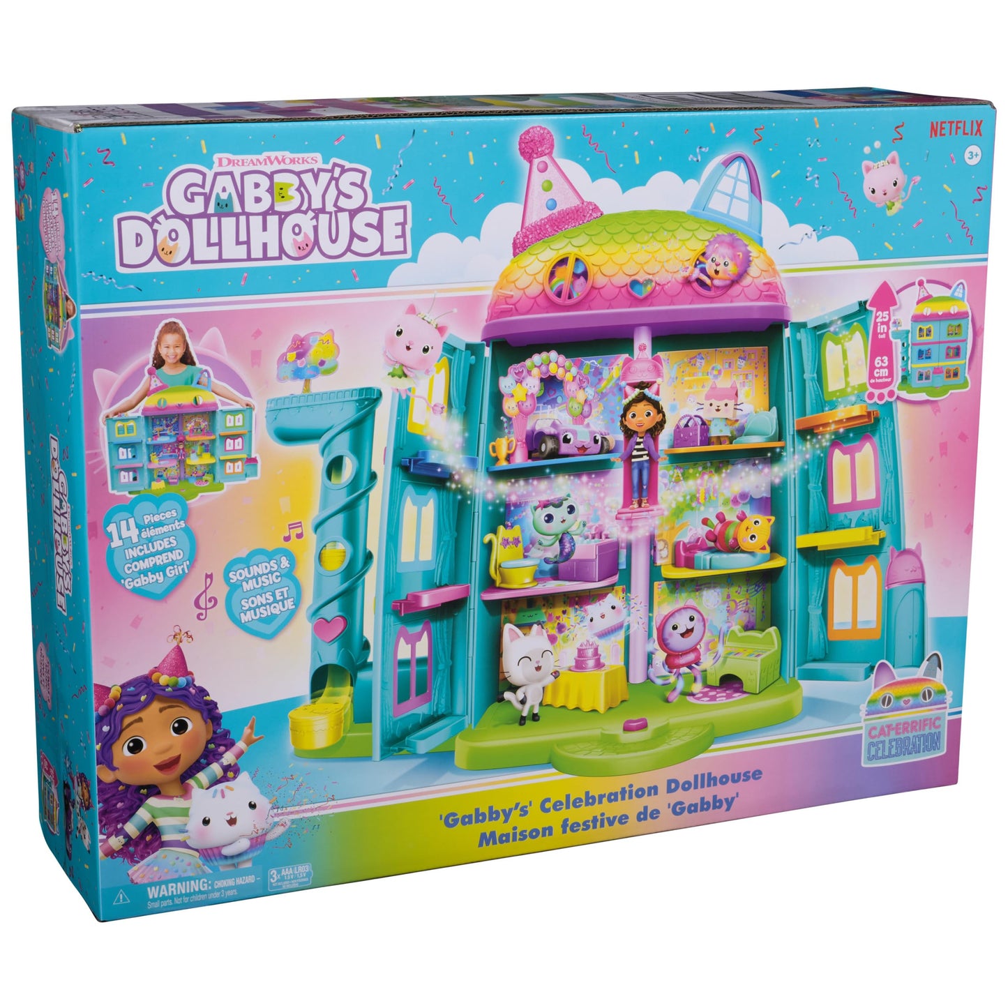 Gabby and the Magic House – Interactive Dollhouse with 1 Figurine + 15 Accessories