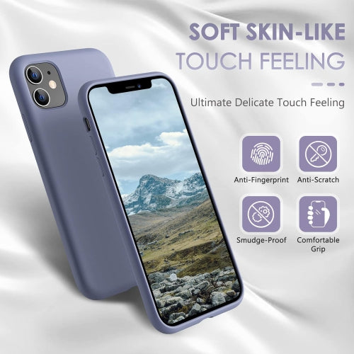 Liquid Silicone Case Designed for iPhone 11 Case, Full Body Protective Covered Soft Gel Rubber Slim Shockproof
