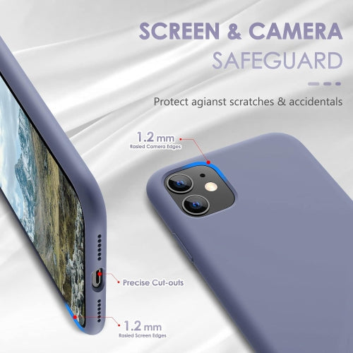 Liquid Silicone Case Designed for iPhone 11 Case, Full Body Protective Covered Soft Gel Rubber Slim Shockproof