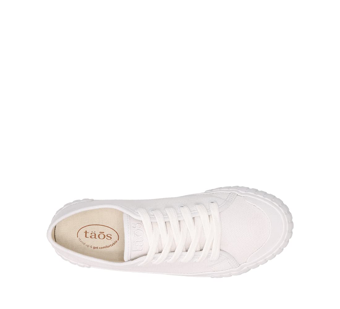 Taos Footwear Women's One Vision White Sneaker 8.5 (M) US