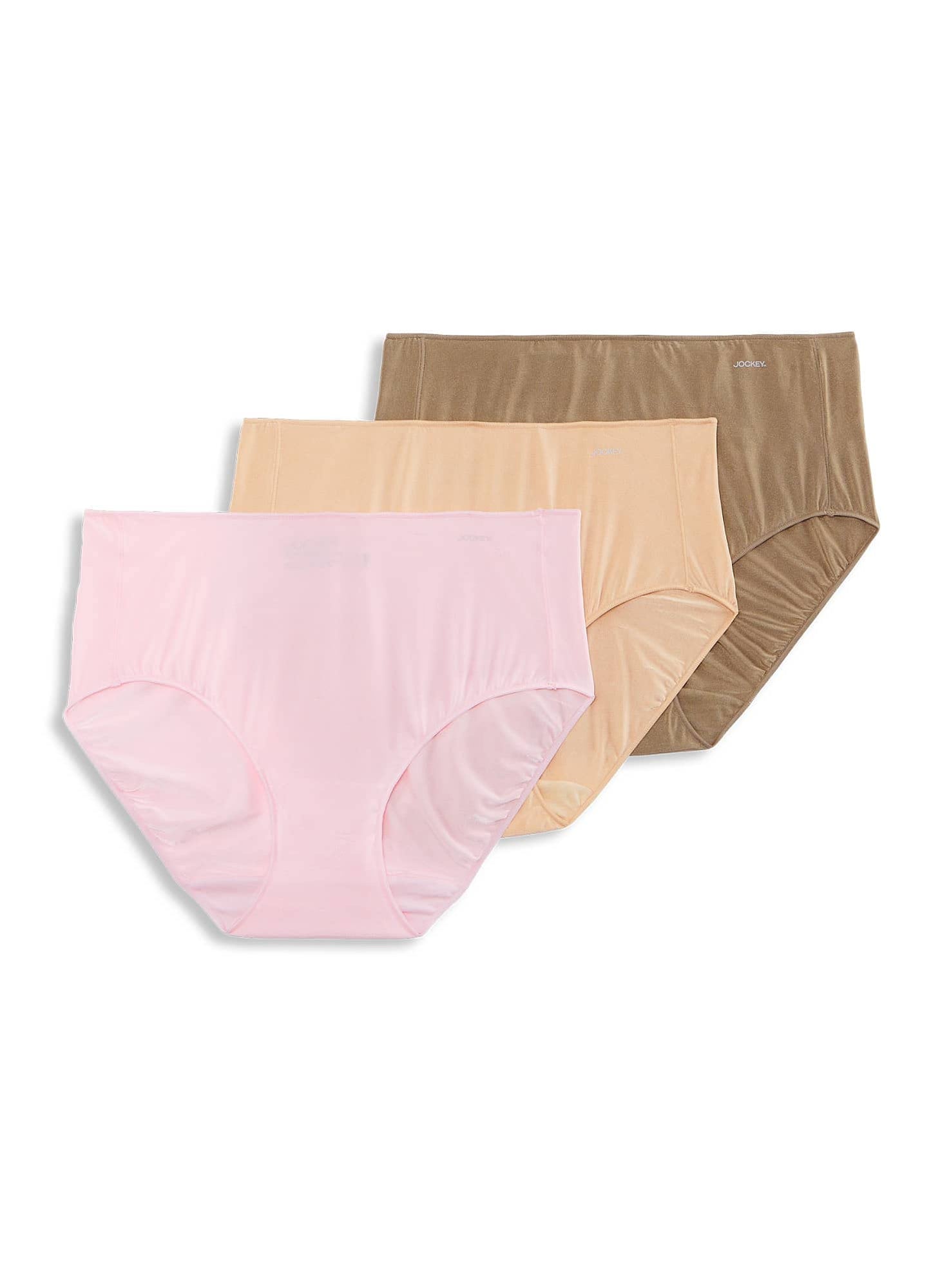 Jockey Women's Underwear - 3 Pack, Frosty Pink/Light/Deep Beige, 5