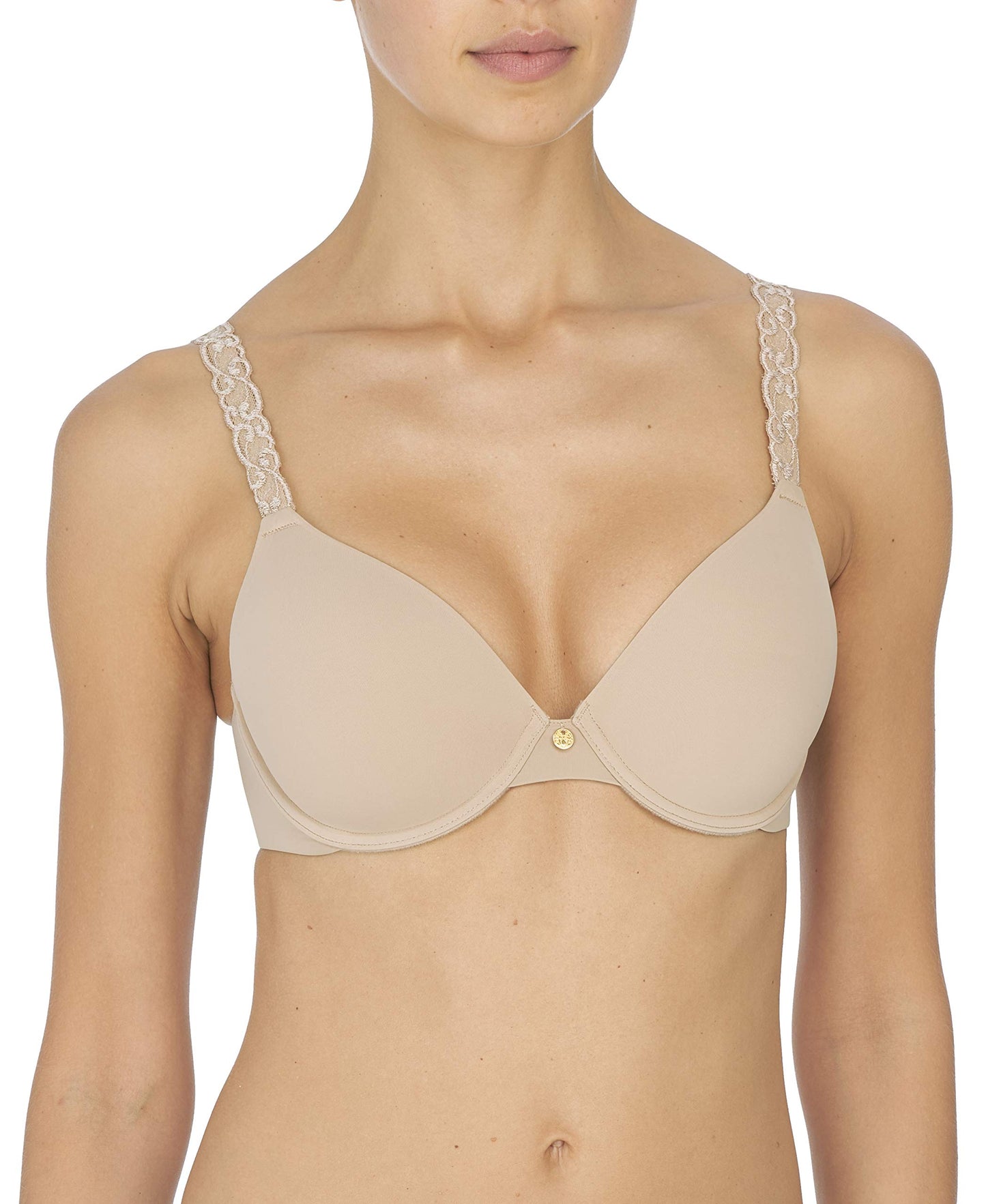 Natori Women's Pure Luxe Custom Coverage Contour Bra, Cafe, 32G