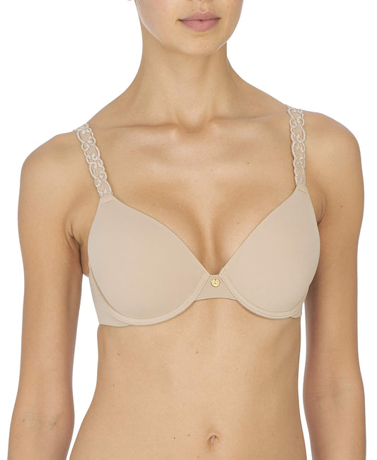 Natori Women's Pure Luxe Custom Coverage Contour Bra, Cafe, 32G