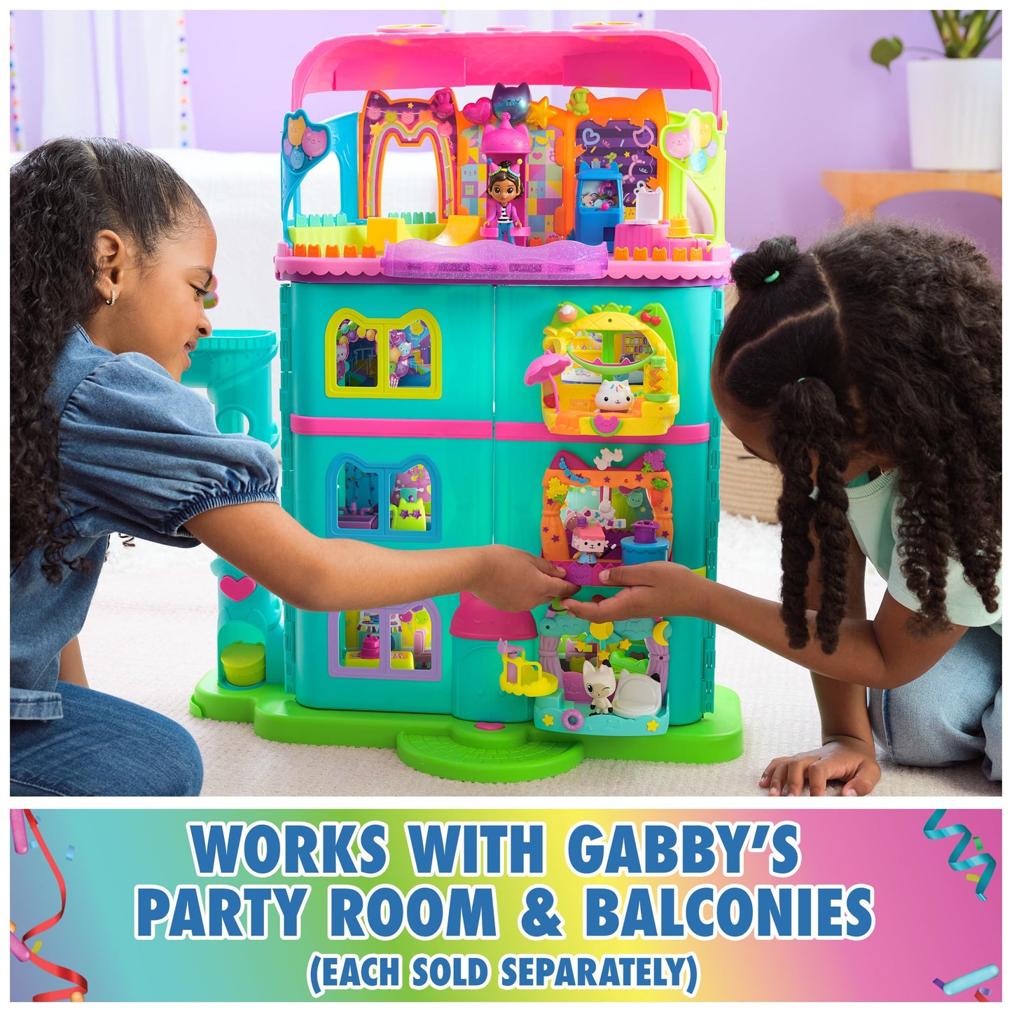 Gabby and the Magic House – Interactive Dollhouse with 1 Figurine + 15 Accessories
